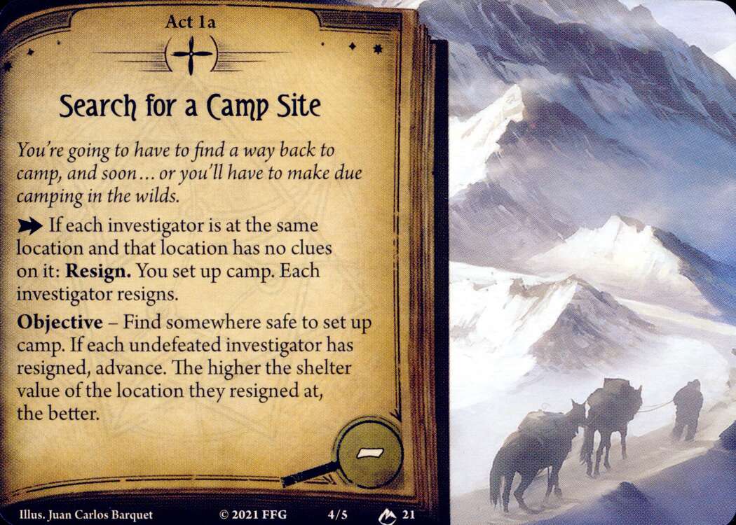 Search for a Camp Site
