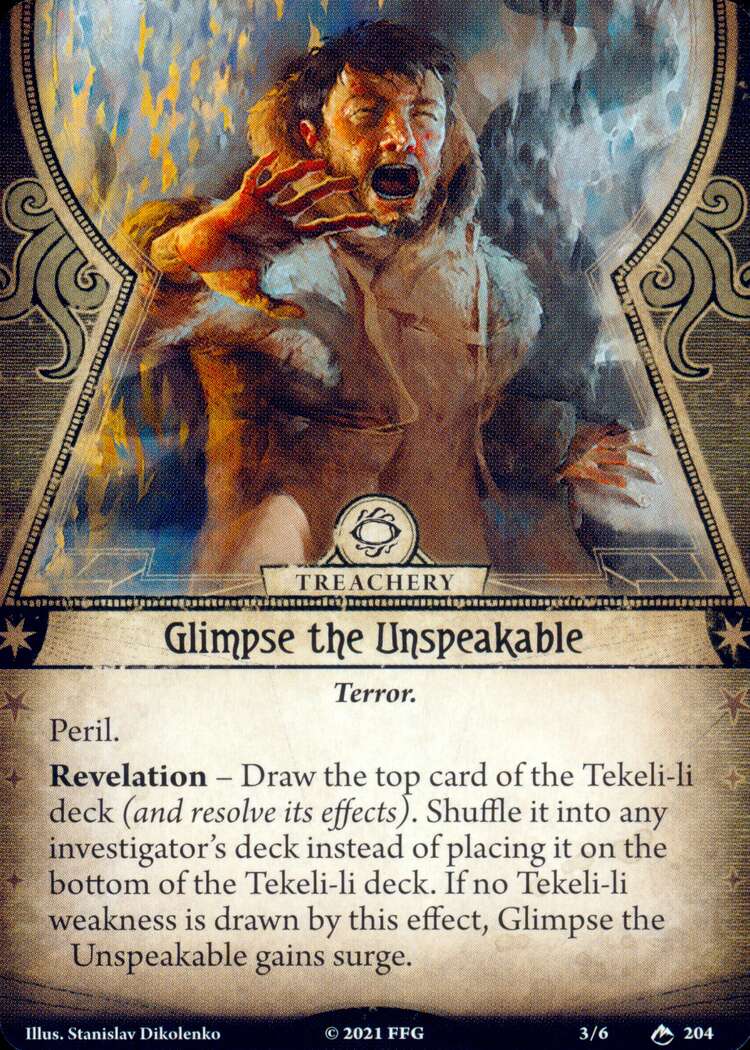 Glimpse the Unspeakable