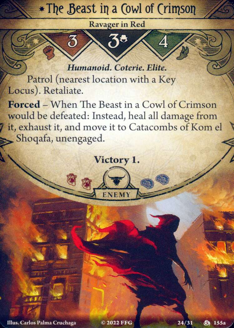 The Beast in a Cowl of Crimson