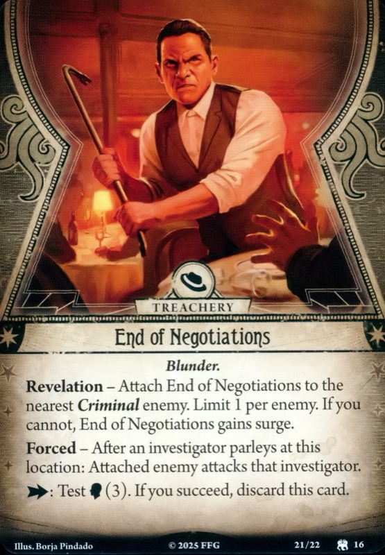 End of Negotiations
